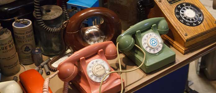 Old telephones at the Museum of Communication