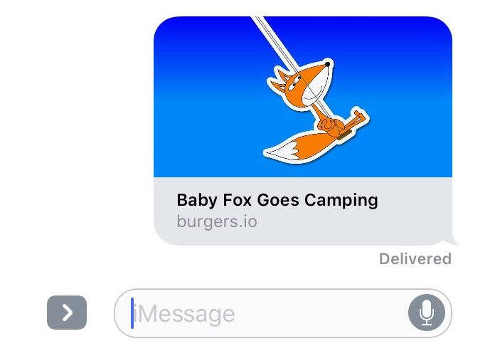 Baby Fox on iMessage